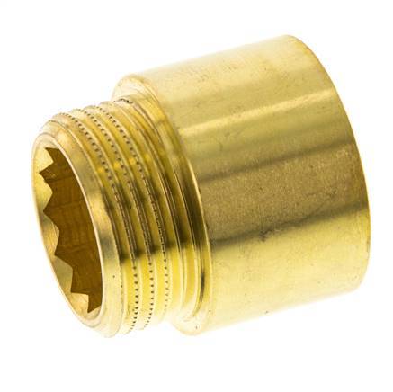 G 1 inch F/M Brass Extension DIN 3523 - 25 mm — image 1