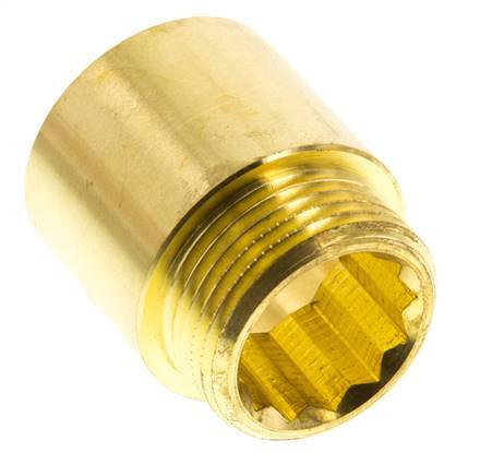G 1 inch F/M Brass Extension DIN 3523 - 30 mm — image 3