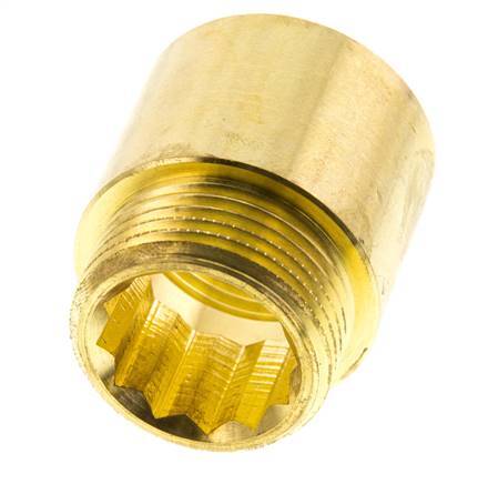 G 1 inch F/M Brass Extension DIN 3523 - 30 mm — image 4