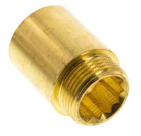 G 1 inch F/M Brass Extension DIN 3523 - 40 mm — image 3