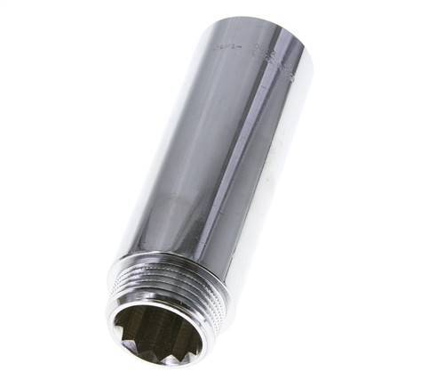 G 1 inch F/M Chromium plated Brass Extension DIN 3523 - 100 mm — image 4