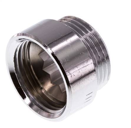 G 1 inch F/M Chromium plated Brass Extension DIN 3523 - 15 mm — image 1