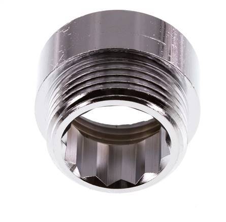 G 1 inch F/M Chromium plated Brass Extension DIN 3523 - 15 mm — image 4