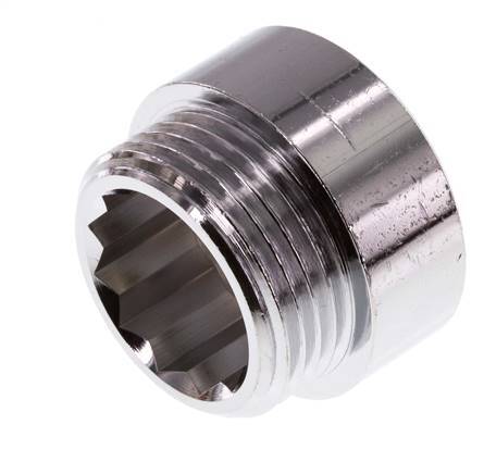 G 1 inch F/M Chromium plated Brass Extension DIN 3523 - 15 mm — image 5