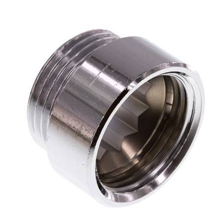 G 1 inch F/M Chromium plated Brass Extension DIN 3523 - 15 mm — image 7