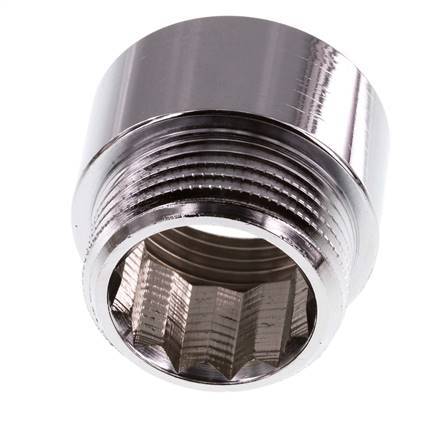 G 1 inch F/M Chromium plated Brass Extension DIN 3523 - 20 mm — image 4