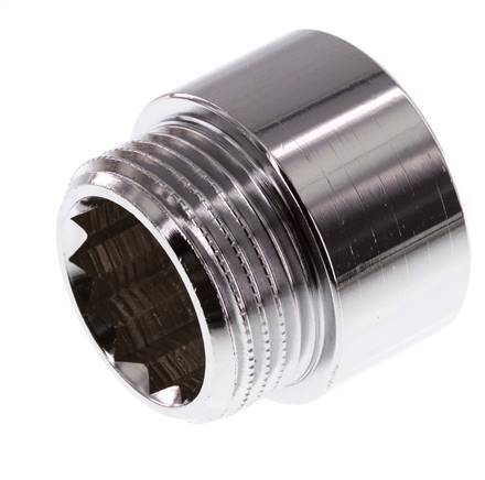 G 1 inch F/M Chromium plated Brass Extension DIN 3523 - 20 mm — image 5