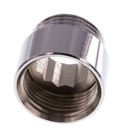 G 1 inch F/M Chromium plated Brass Extension DIN 3523 - 20 mm — image 8