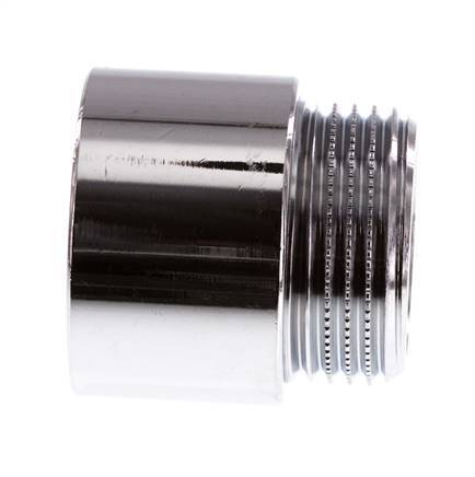G 1 inch F/M Chromium plated Brass Extension DIN 3523 - 25 mm — image 2