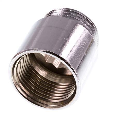 G 1 inch F/M Chromium plated Brass Extension DIN 3523 - 30 mm — image 8