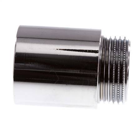 G 1 inch F/M Chromium plated Brass Extension DIN 3523 - 40 mm — image 2