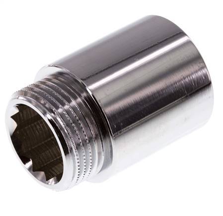 G 1 inch F/M Chromium plated Brass Extension DIN 3523 - 40 mm — image 5