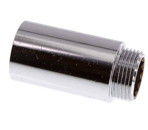 G 1 inch F/M Chromium plated Brass Extension DIN 3523 - 65 mm — image 2