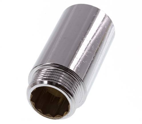 G 1 inch F/M Chromium plated Brass Extension DIN 3523 - 65 mm — image 4