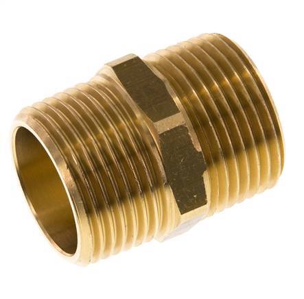 R 1 inch Brass Double Nipple 16 Bar — image 1