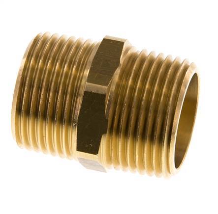 R 1 inch Brass Double Nipple 16 Bar — image 2