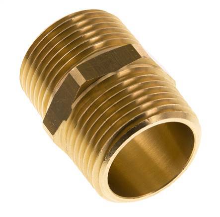 R 1 inch Brass Double Nipple 16 Bar — image 3