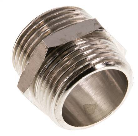 G 1 inch Nickel plated Brass Double Nipple 16 Bar — image 3