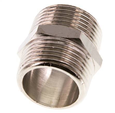 R 1 inch Nickel plated Brass Double Nipple 16 Bar — image 4