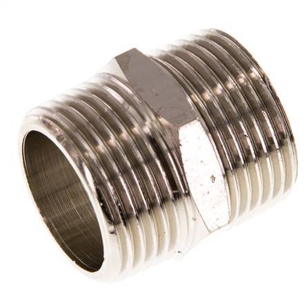 R 1 inch Nickel plated Brass Double Nipple 16 Bar — image 5