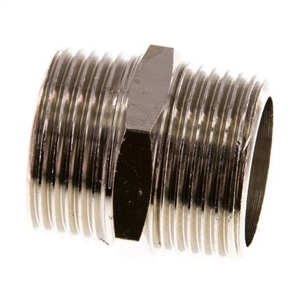 R 1 inch Nickel plated Brass Double Nipple 16 Bar — image 6