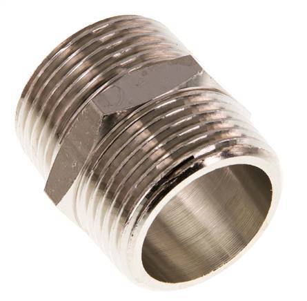 R 1 inch Nickel plated Brass Double Nipple 16 Bar — image 7