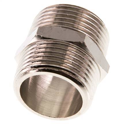 R 1 inch Nickel plated Brass Double Nipple 16 Bar — image 8