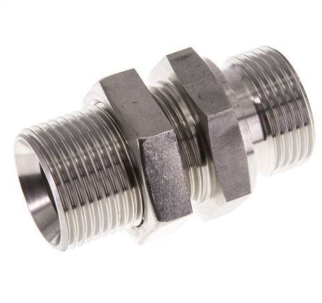 G 1 inch Stainless steel Bulkhead Double nipple 225 Bar - Hydraulic — image 1