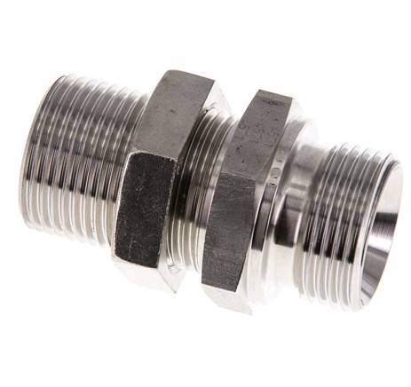 G 1 inch Stainless steel Bulkhead Double nipple 225 Bar - Hydraulic — image 3