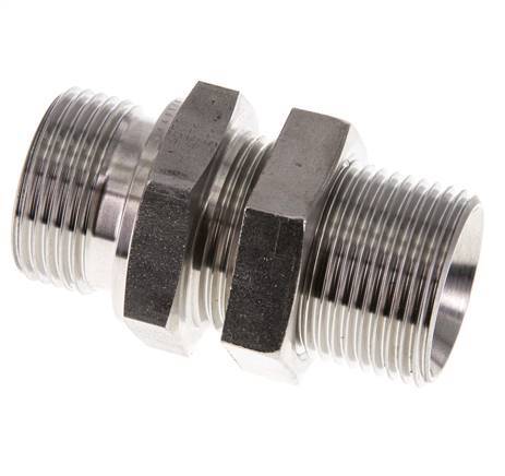 G 1 inch Stainless steel Bulkhead Double nipple 225 Bar - Hydraulic — image 7