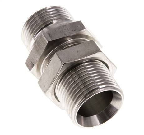 G 1 inch Stainless steel Bulkhead Double nipple 225 Bar - Hydraulic — image 8