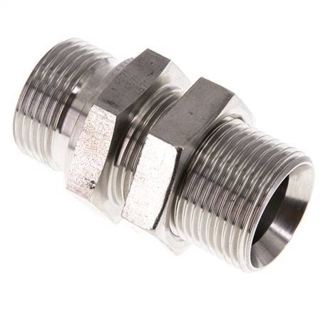 G 1 inch Stainless steel Bulkhead Double nipple 225 Bar - Hydraulic — image 2