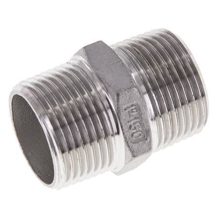 1 inch NPT Stainless steel Double Nipple 16 Bar — image 1