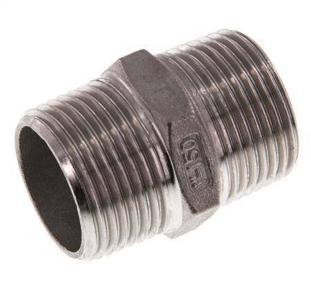 R 1 inch Stainless steel Double Nipple 16 Bar — image 1