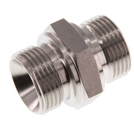 G 1 inch Stainless steel Double Nipple 345 Bar - Hydraulic — image 1