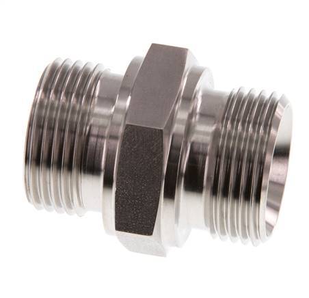 G 1 inch Stainless steel Double Nipple 345 Bar - Hydraulic — image 2