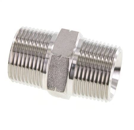 1 inch NPT Stainless steel Double Nipple 140 Bar - Hydraulic — image 2