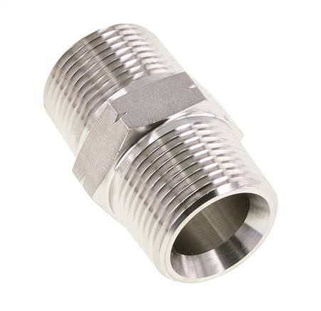 1 inch NPT Stainless steel Double Nipple 140 Bar - Hydraulic — image 3