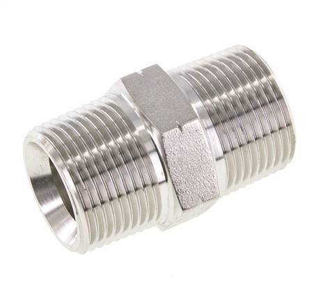 1 inch NPT Stainless steel Double Nipple 140 Bar - Hydraulic — image 5