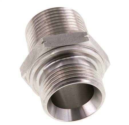 1 inch NPT x G 1 inch Stainless steel Double Nipple 40 Bar - Hydraulic — image 2