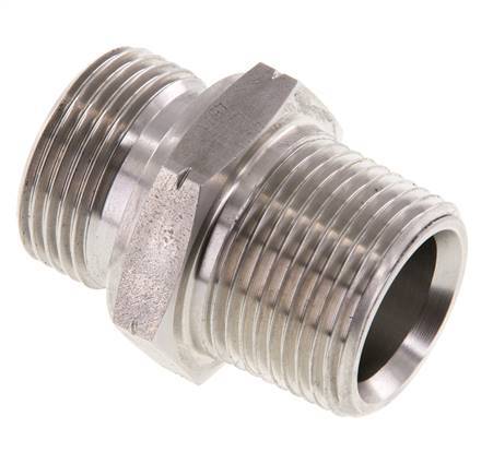 1 inch NPT x G 1 inch Stainless steel Double Nipple 40 Bar - Hydraulic — image 5