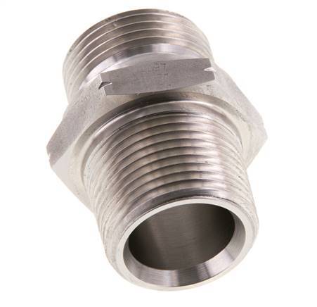 1 inch NPT x G 1 inch Stainless steel Double Nipple 40 Bar - Hydraulic — image 6