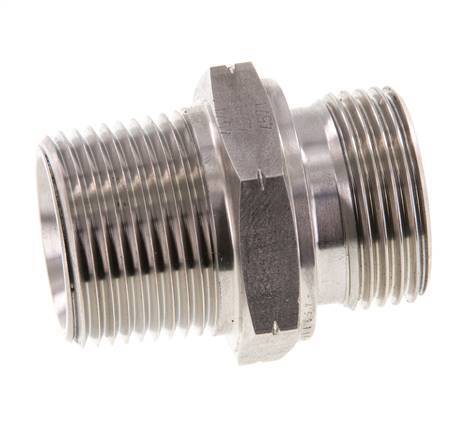 1 inch NPT x G 1 inch Stainless steel Double Nipple 40 Bar - Hydraulic — image 8