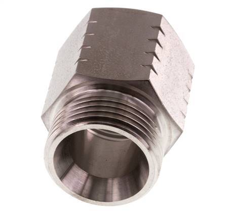 G 1 inch x 1 inch NPT M/F Stainless steel Reducing Ring 40 Bar - Hydraulic — image 4