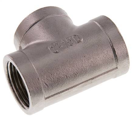 1 inch NPT Stainless steel Tee 16 Bar — image 1