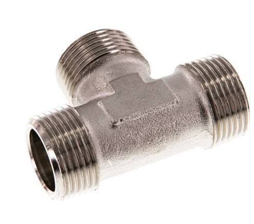 R 1 inch Male Nickel plated Brass Tee 16 Bar — image 1