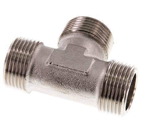 R 1 inch Male Nickel plated Brass Tee 16 Bar — image 2