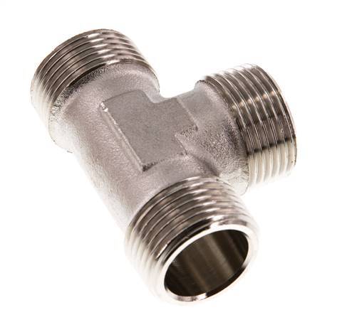 R 1 inch Male Nickel plated Brass Tee 16 Bar — image 3
