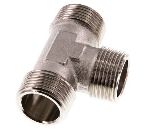 R 1 inch Male Nickel plated Brass Tee 16 Bar — image 4
