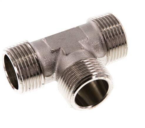 R 1 inch Male Nickel plated Brass Tee 16 Bar — image 5